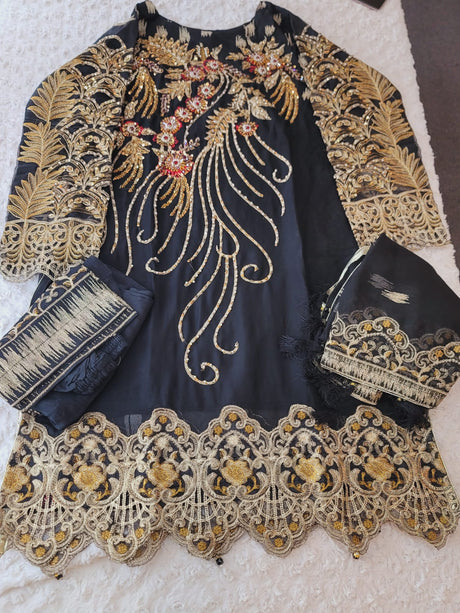Pakistani Stitched Embroidery Party Wear Dresses Ready To Ship