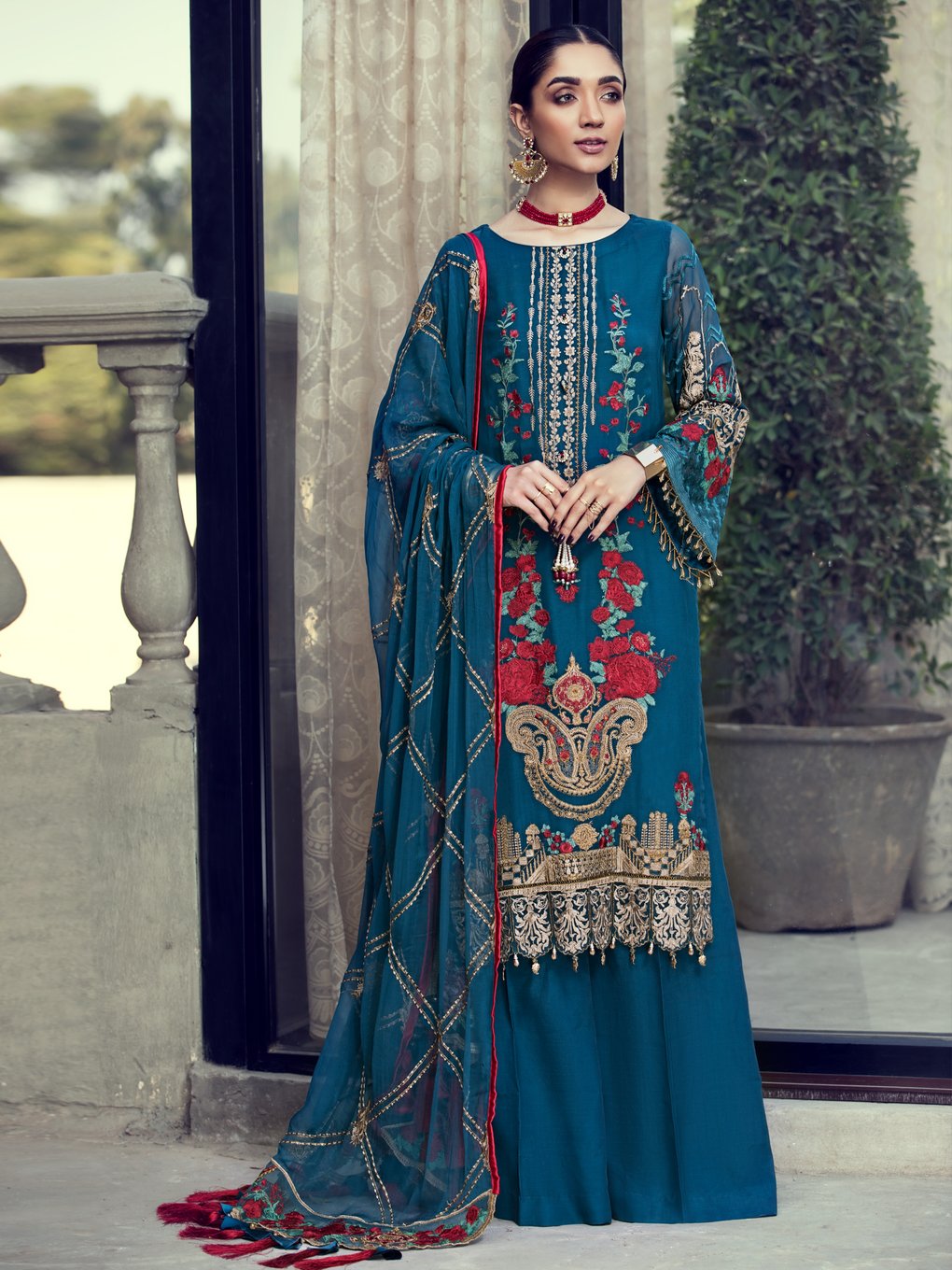 Resham Ghar Luxury Embroidered Chiffon Collection 2021 -100% Original Guaranteed