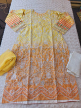 Pakistani Stitched lawn Embroidered Salwar kameez ready to ship