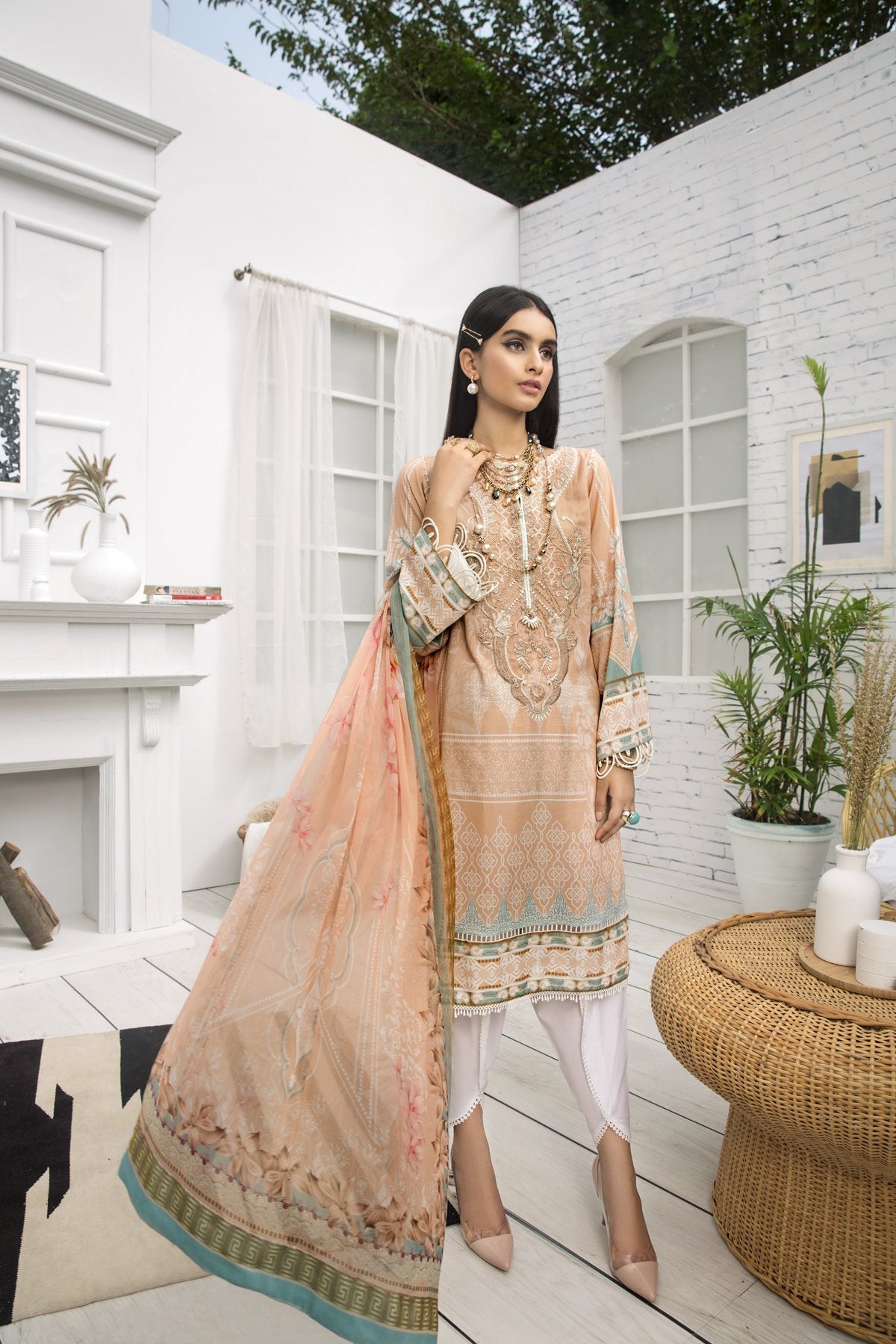 Farasha Embroidered Lawn Collection 100% Original