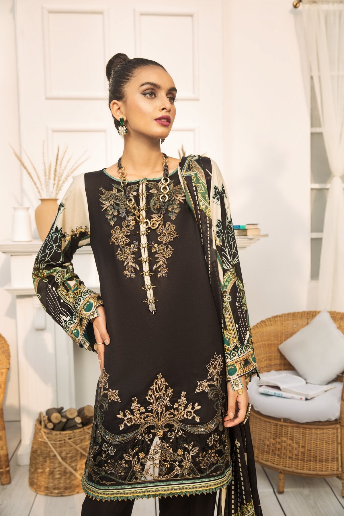 Farasha Embroidered Lawn Collection 100% Original