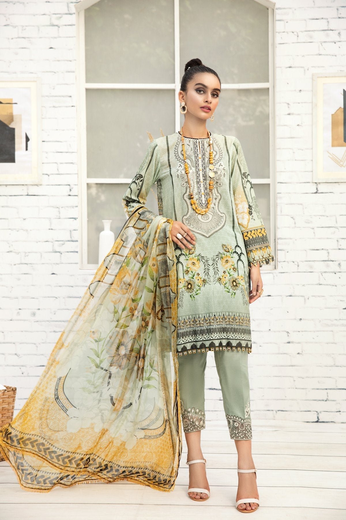 Farasha Embroidered Lawn Collection 100% Original
