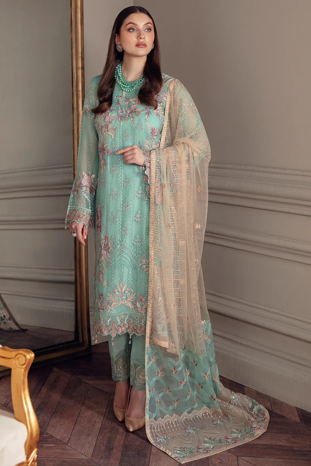 Chevron by Ramsha Luxury Chiffon Embroidered Collection