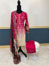 Pakistani Stitched lawn Embroidered Salwar kameez ready to ship