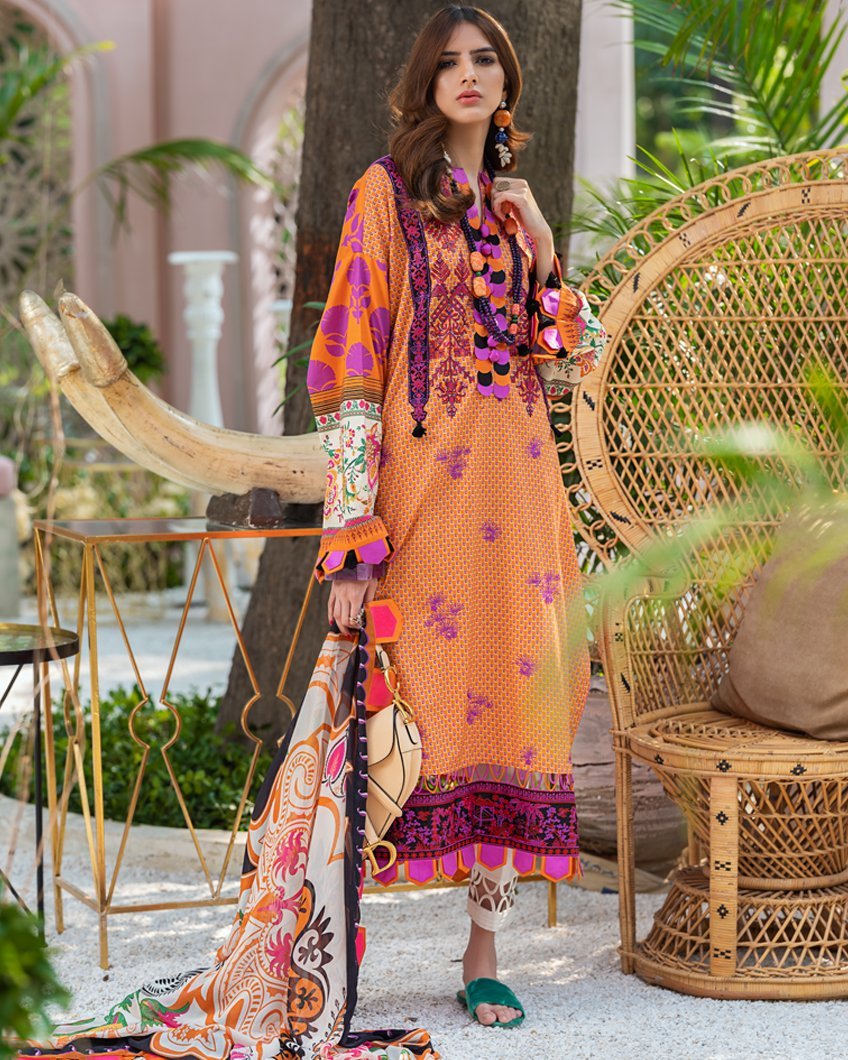 Zaha Lawn Spring Summer 2020-100% Original Guaranteed