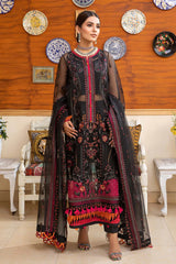 Charizma Chimmer Embroidered Chiffon 100% Original