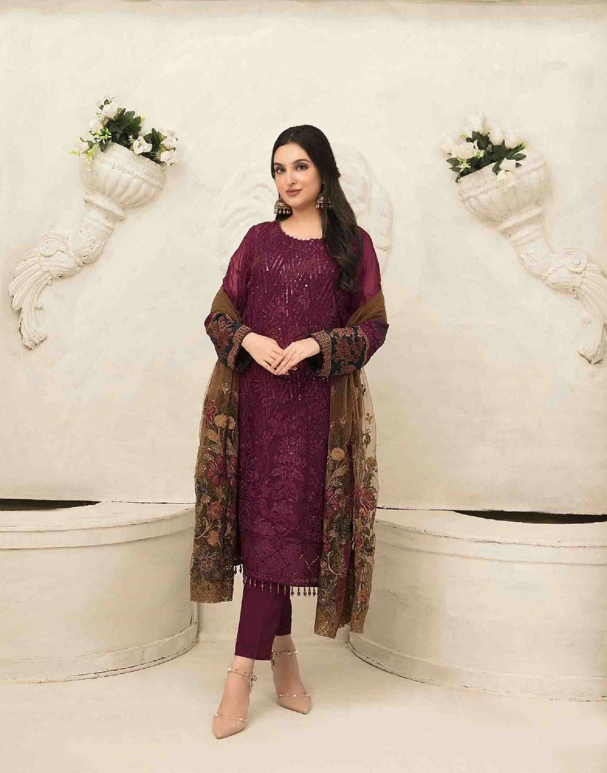 TASAVVUR By Tawakkal Chiffon Embroidered Collection 2021 -100% Original Guaranteed