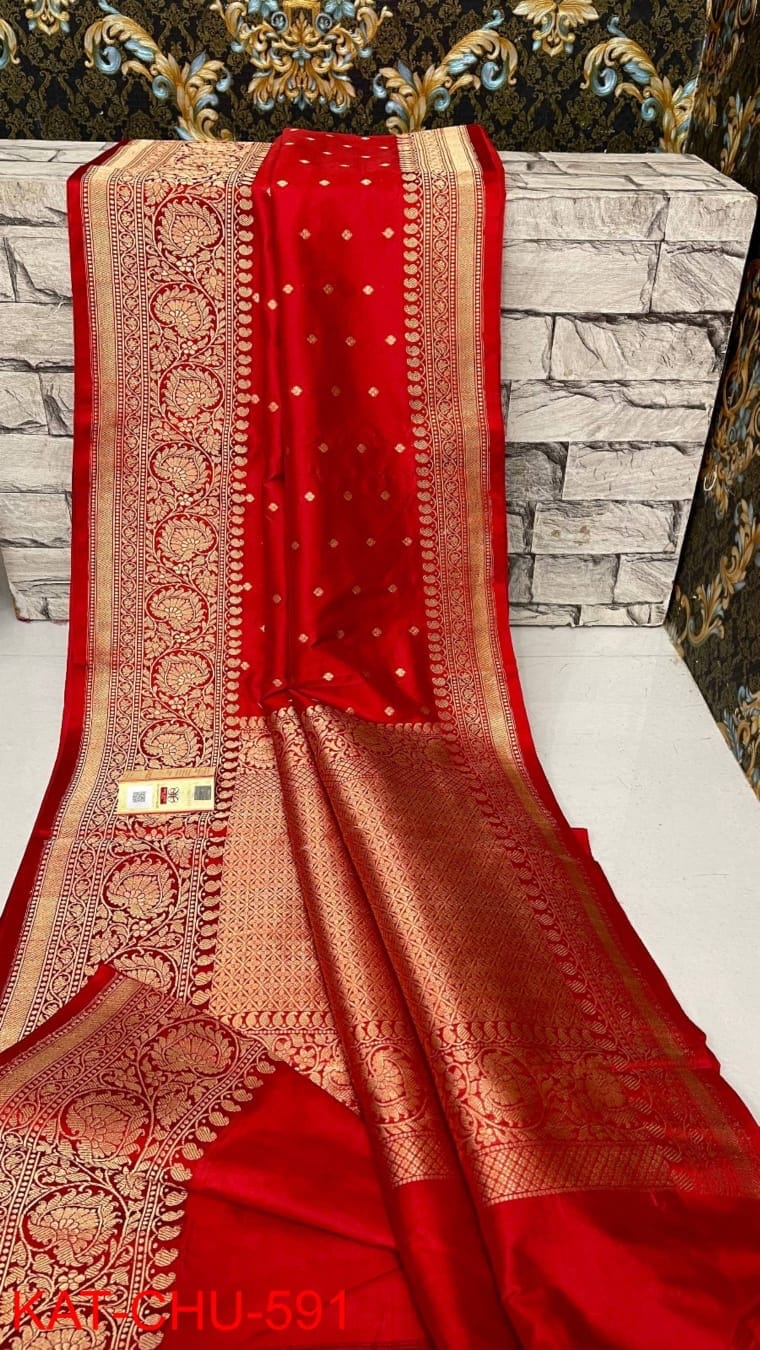 Pure Handloom Banarasi Katan Saree