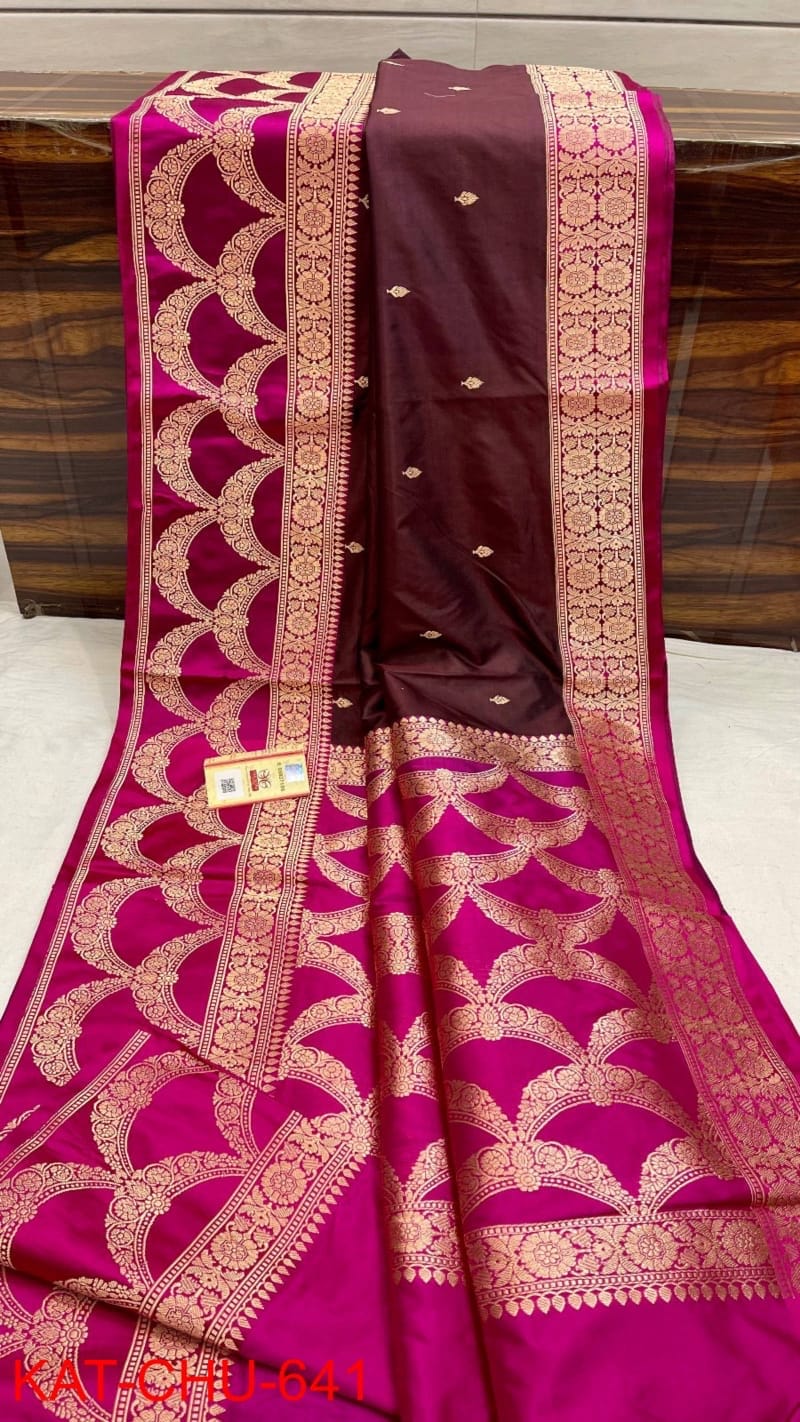 Pure Handloom Banarasi Katan Saree