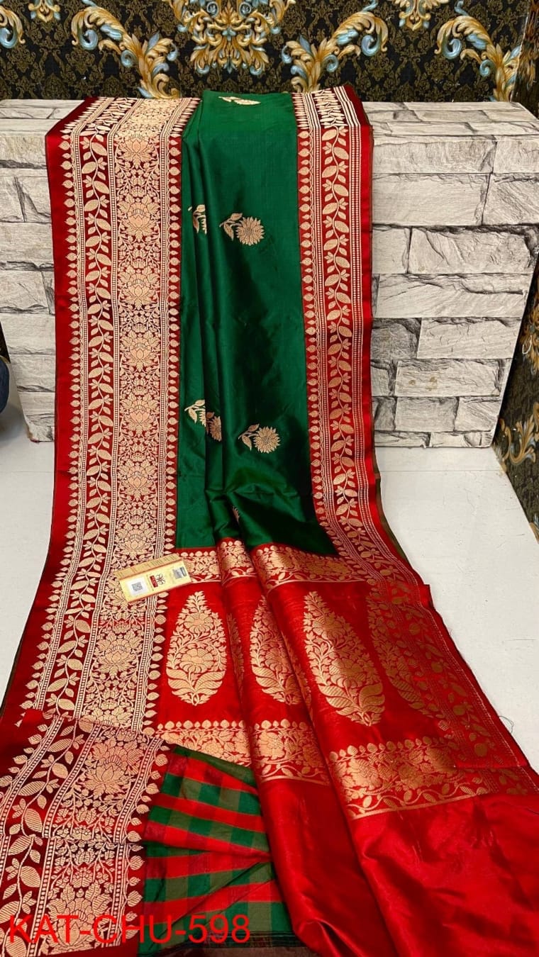 Pure Handloom Banarasi Katan Saree