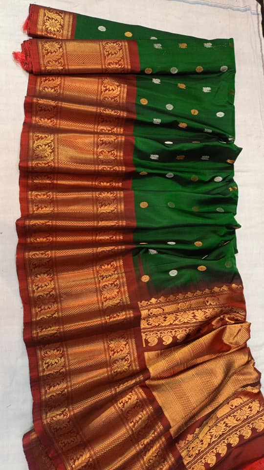 Kanchi boarder Gadwal handloom sarees