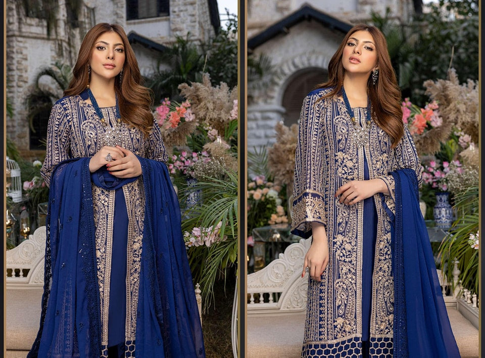 Azure luxury chiffon collection Collection 100% Original