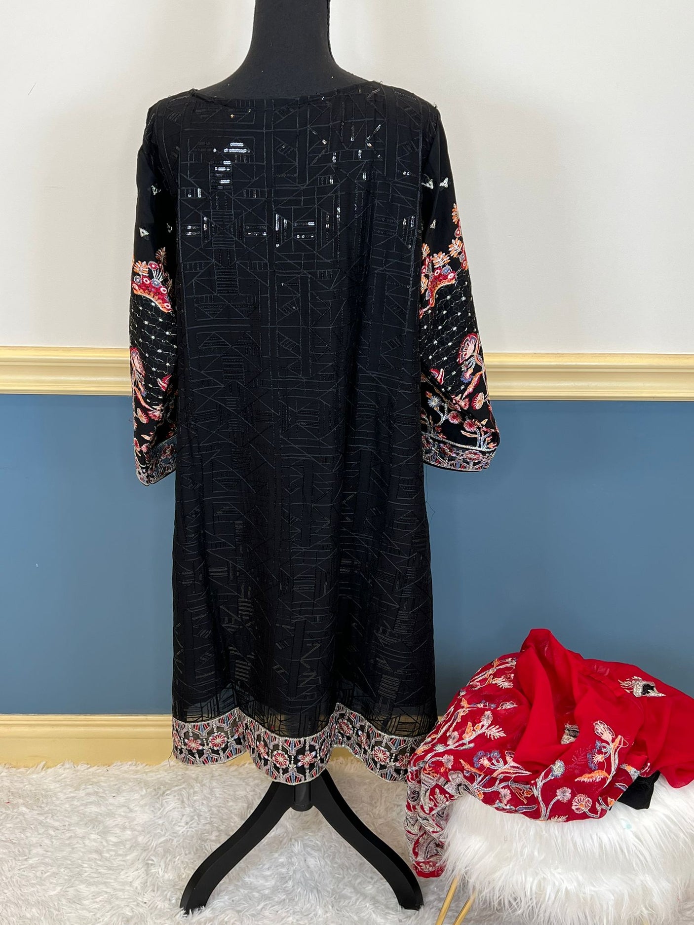 Pakistani Stitched Embroidery Party Wear Dresses Ready To Ship