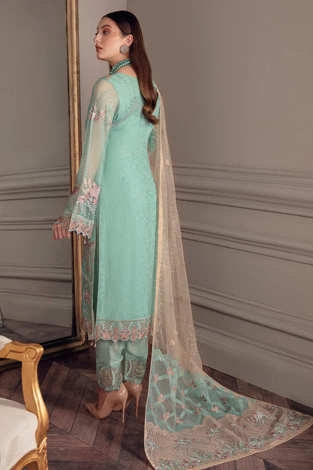 Chevron by Ramsha Luxury Chiffon Embroidered Collection