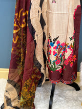 Indian Cotton Stitched Embroidery Suit Ready To Ship