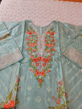 Pakistani Stitched lawn Embroidered Salwar kameez ready to ship