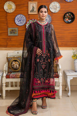 Charizma Chimmer Embroidered Chiffon 100% Original