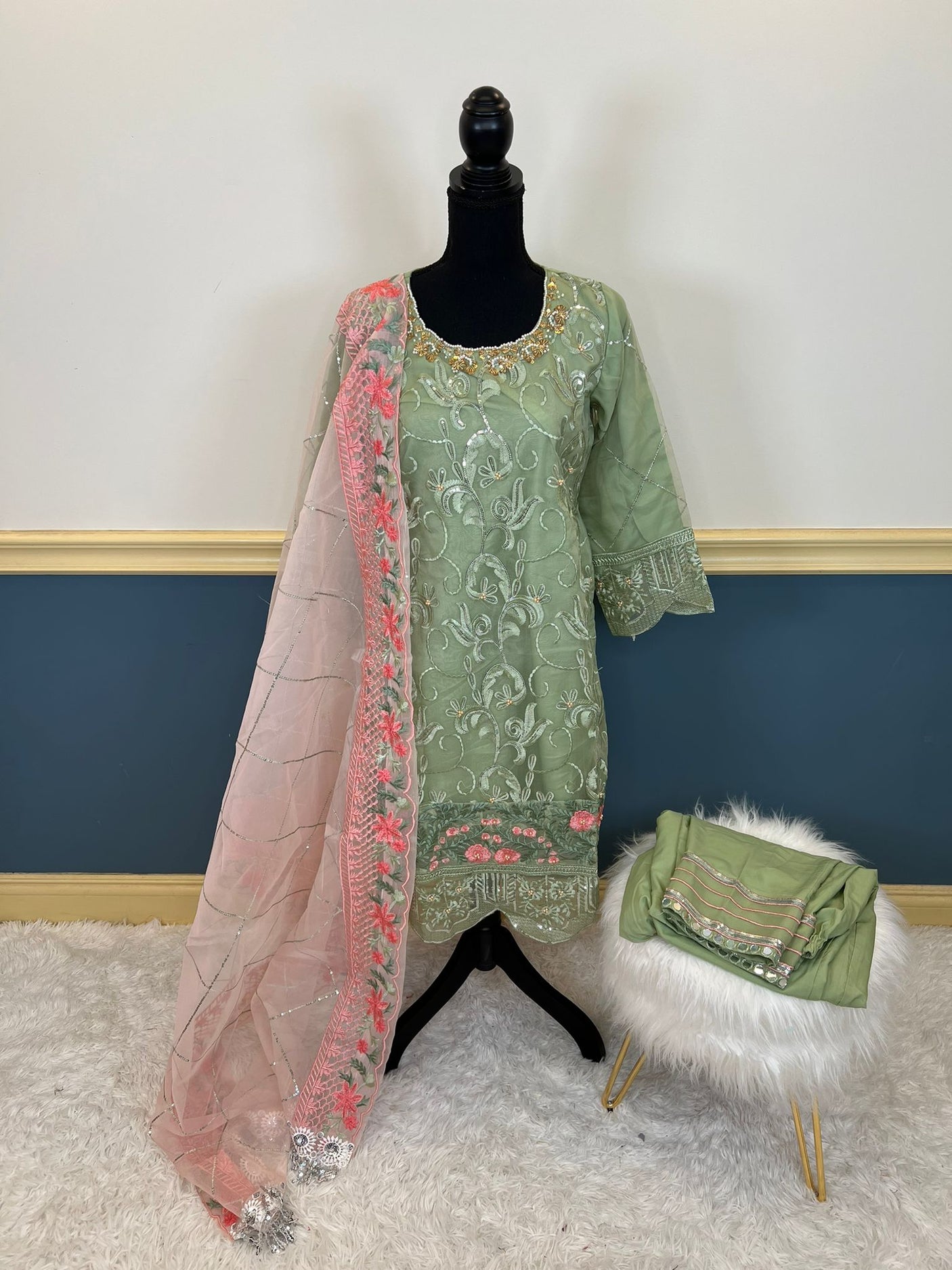 Pakistani Embroidered Party wear  Ready To Ship