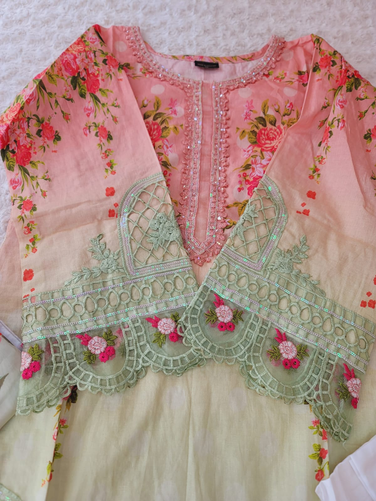 Pakistani Stitched Embroidery Lawn Suit Ready To Ship