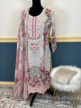 Pakistani Stitched Embroidered lawn Salwar kameez ready to ship