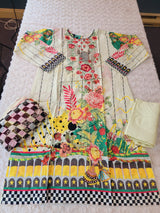 Pakistani Stitched lawn Embroidered Salwar kameez ready to ship