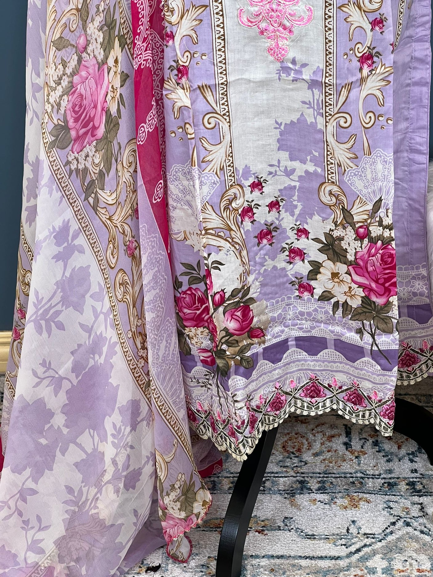 Pakistani Stitched Embroidered lawn Salwar kameez ready to ship