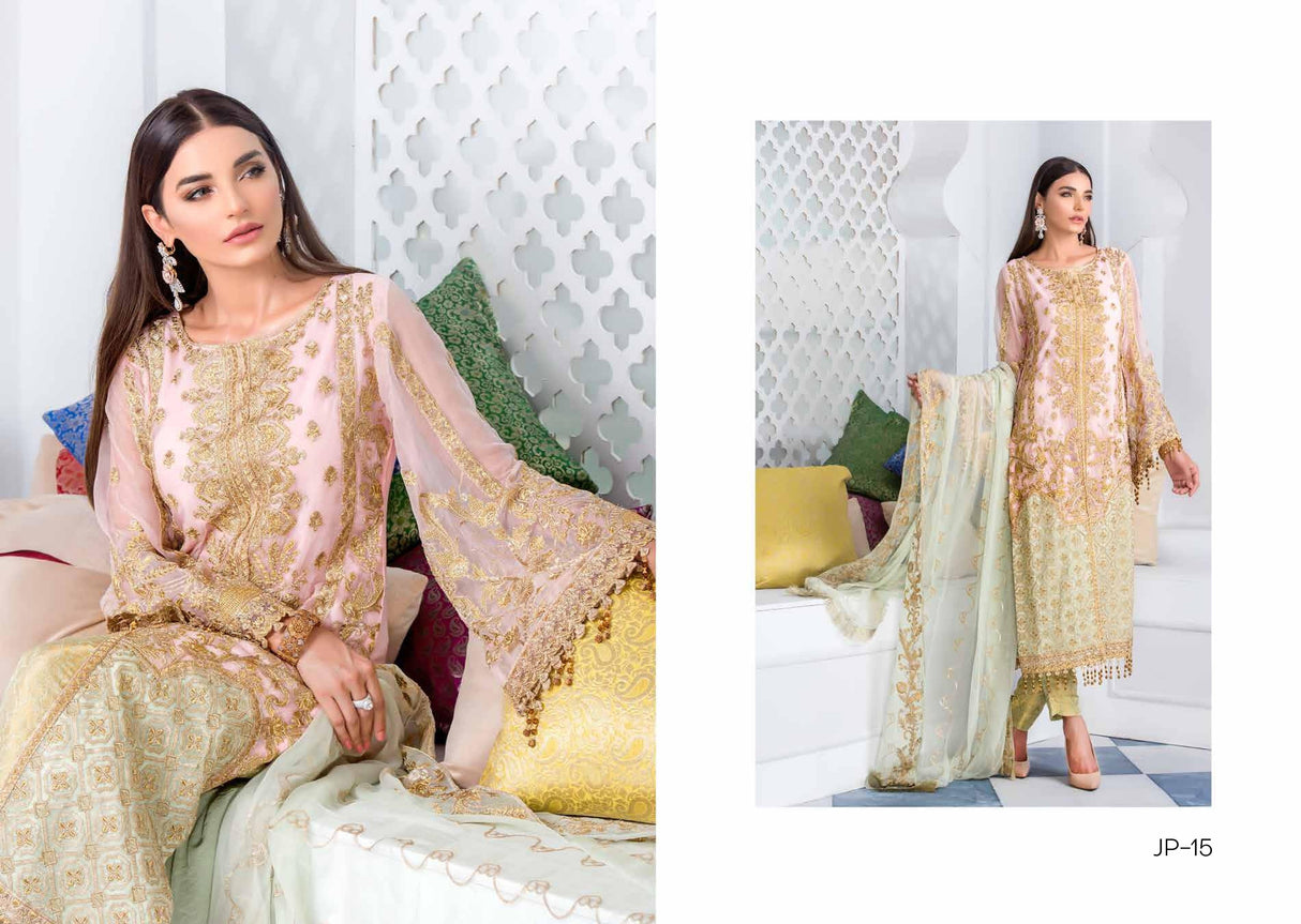 Jannan Final Premium Chiffon Embroidered Collection 2021 -100% Original Guaranteed