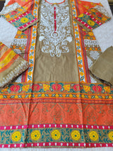 Pakistani stitched  lawn Embroidered Salwar kameez ready to ship