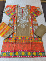 Pakistani stitched  lawn Embroidered Salwar kameez ready to ship