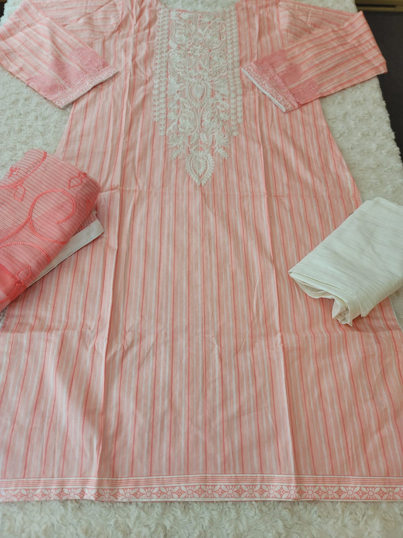 Pakistani stitched  lawn Embroidered Salwar kameez ready to ship