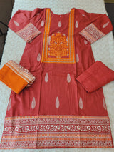 Pakistani stitched  lawn Embroidered Salwar kameez ready to ship