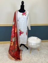 Pakistani Stitched lawn Embroidered Salwar kameez ready to ship