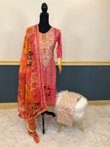 Pakistani Stitched lawn Embroidered Salwar kameez ready to ship