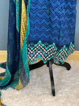 Pakistani Stitched Embroidered lawn Salwar kameez ready to ship