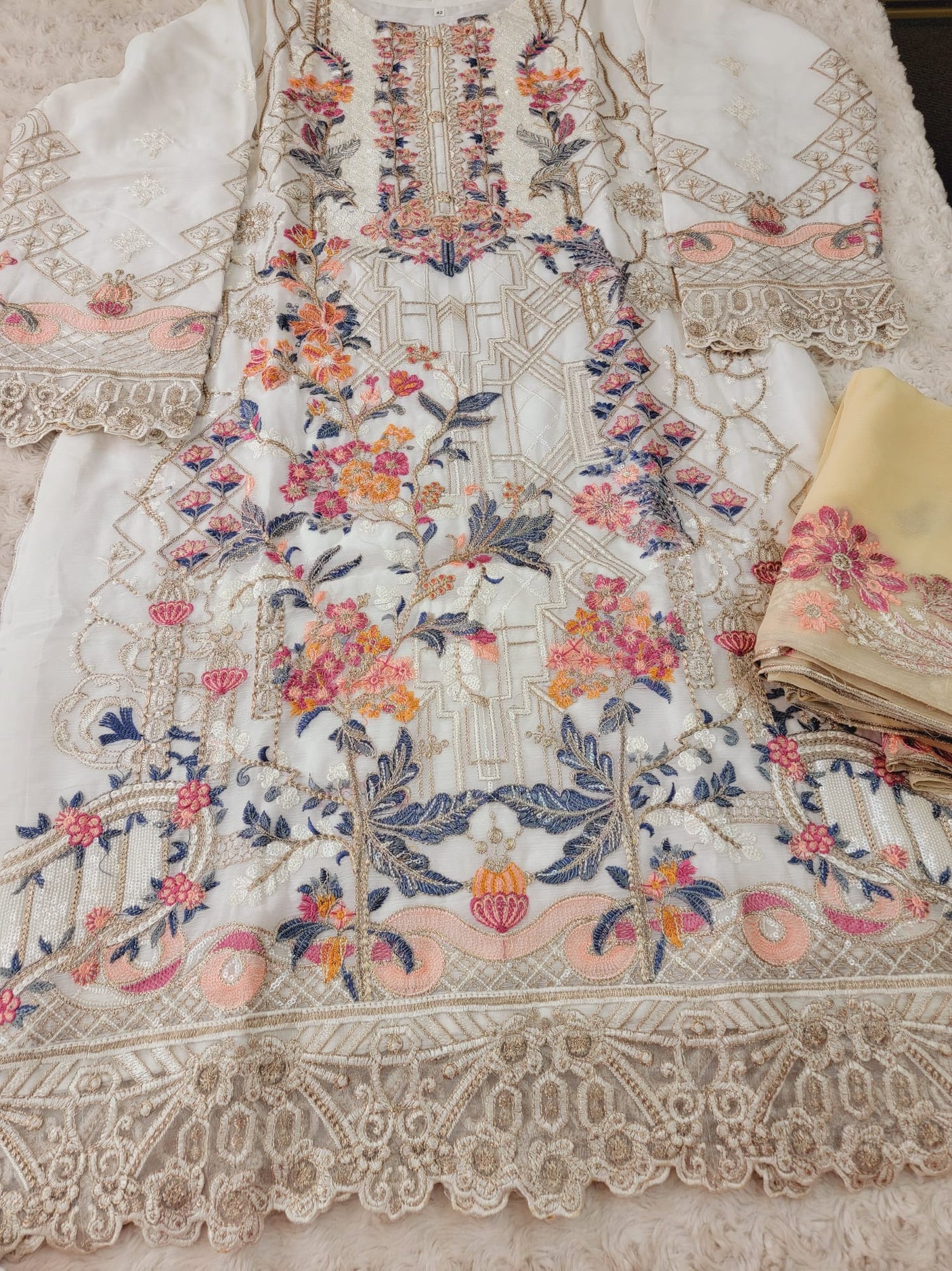 Pakistani Stitched Embroidery Party Wear Dresses Ready To Ship