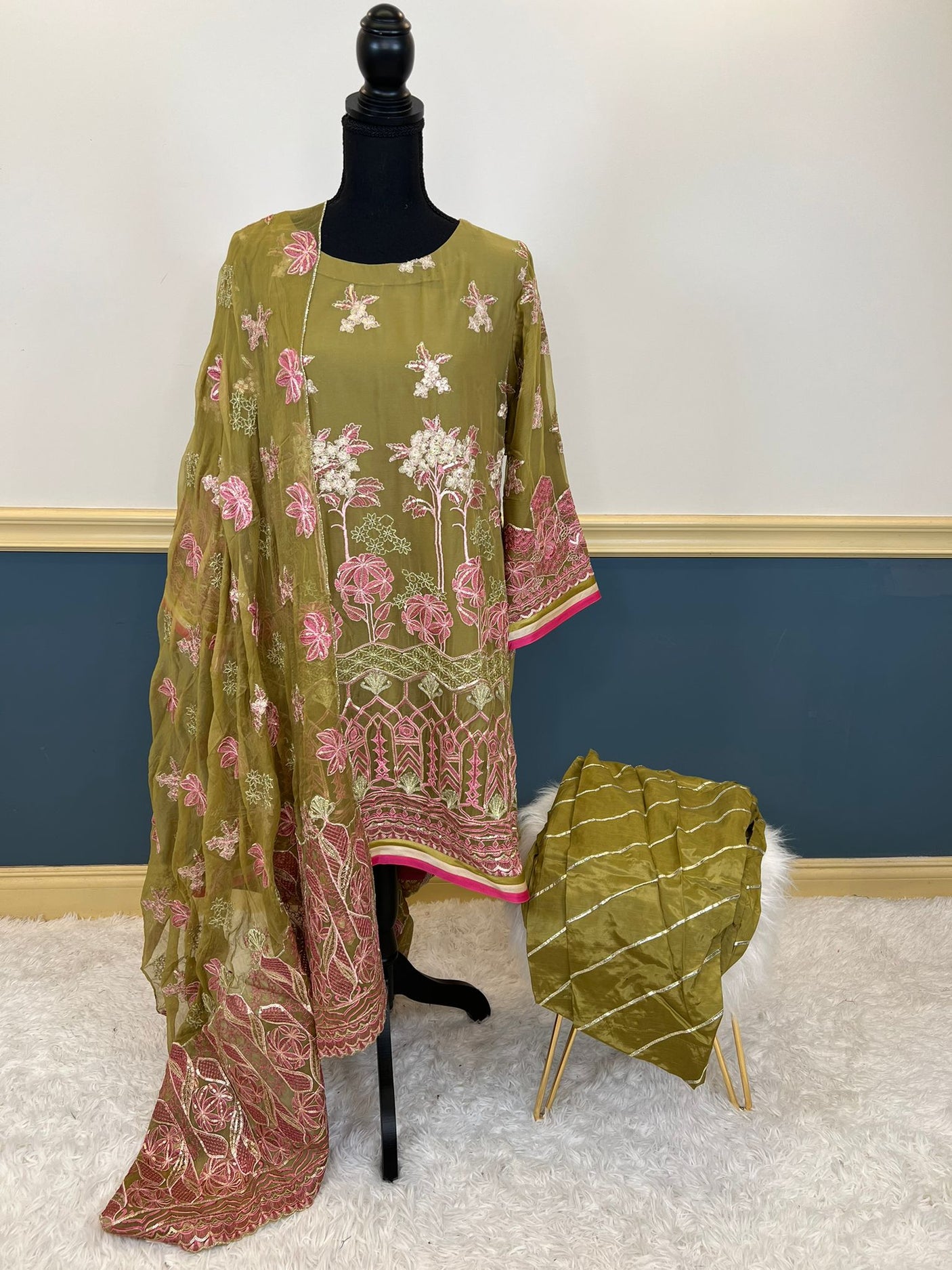 Pakistani Stitched Embroidery Party Wear Dresses Ready To Ship