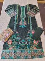 Pakistani Stitched lawn Embroidered Salwar kameez ready to ship