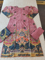 Pakistani Stitched lawn Embroidered Salwar kameez ready to ship