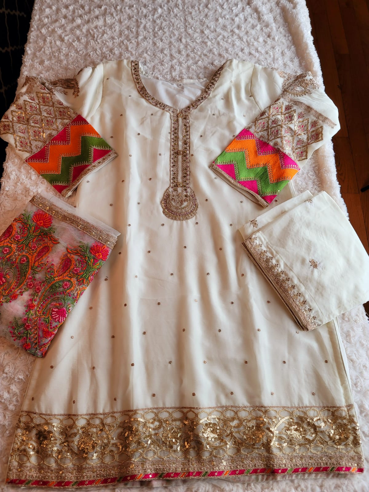 Pakistani Stitched Embroidery Party Wear Dresses Ready To Ship