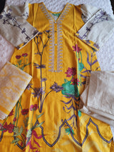 Pakistani Linen Embroidered Salwar kameez Ready To Ship