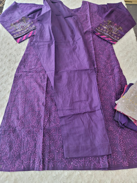 Pakistani Stitched lawn Embroidered Salwar kameez ready to ship