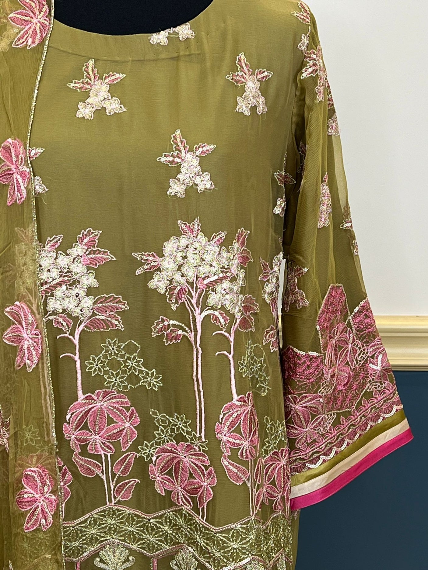 Pakistani Stitched Embroidery Party Wear Dresses Ready To Ship