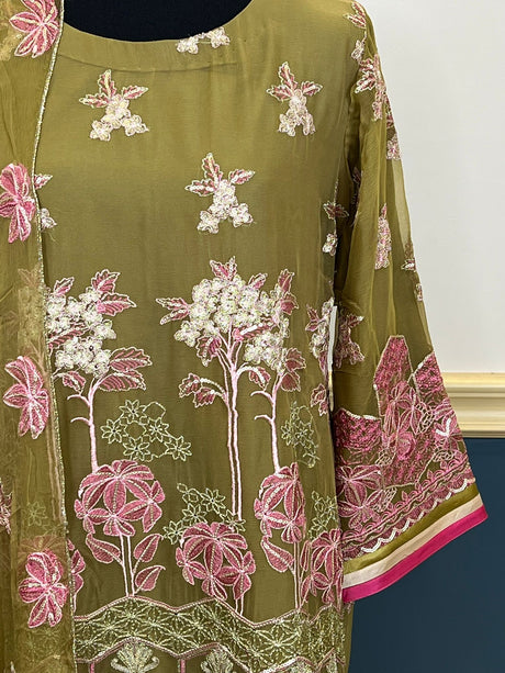 Pakistani Stitched Embroidery Party Wear Dresses Ready To Ship