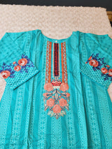 Pakistani Stitched lawn Embroidered Salwar kameez ready to ship