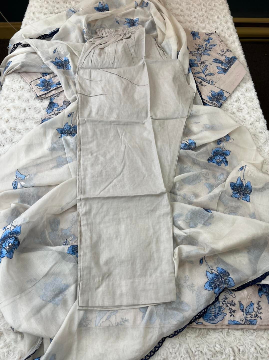 Pakistani Stitched Embroidery Lawn Suit Ready To Ship