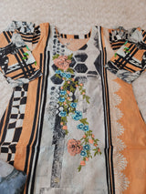 Indian Cotton Stitched Embroidery Suit Ready To Ship