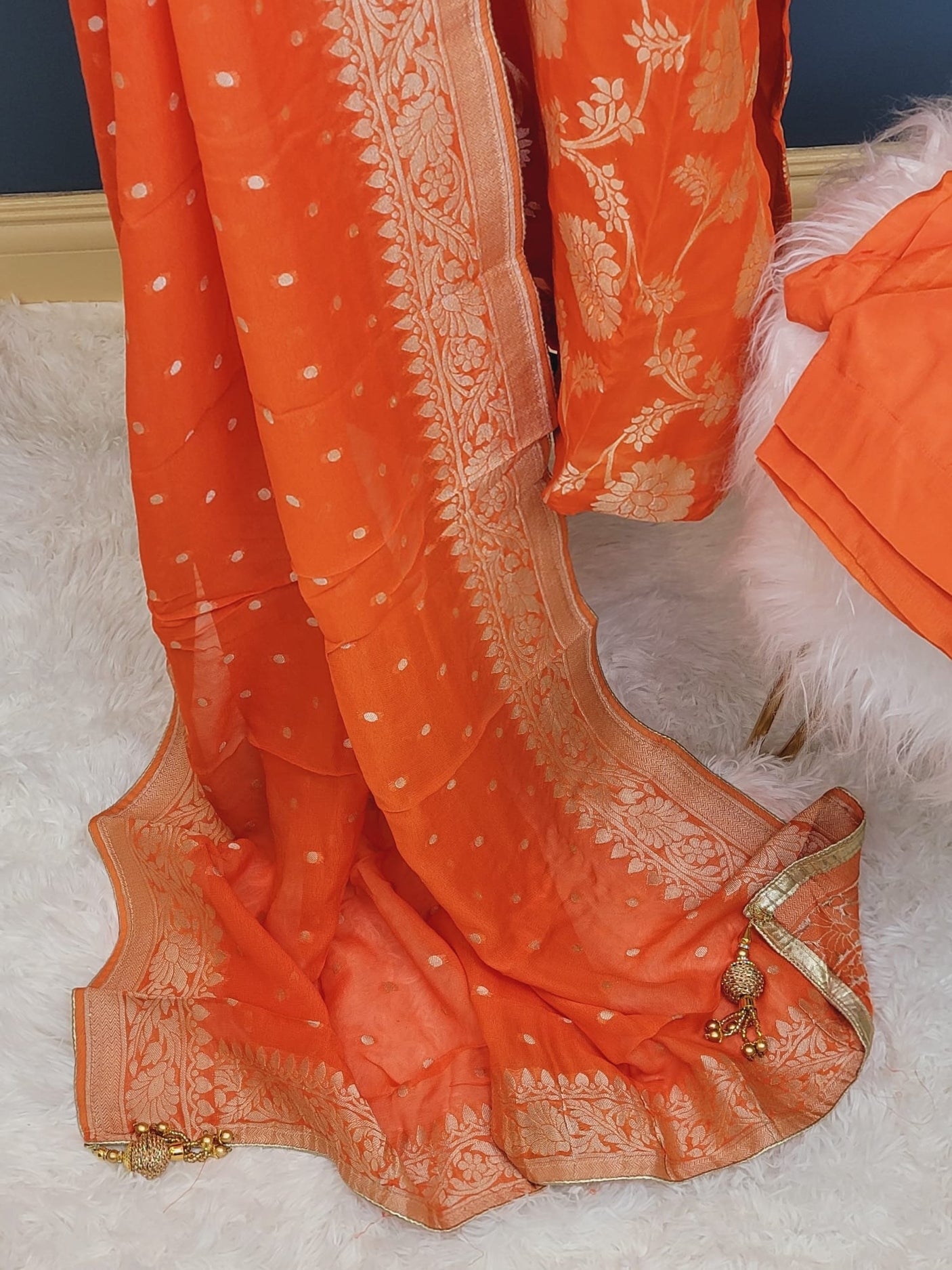Pure Khaddi Georgette Banarasi Salwer Kamiz