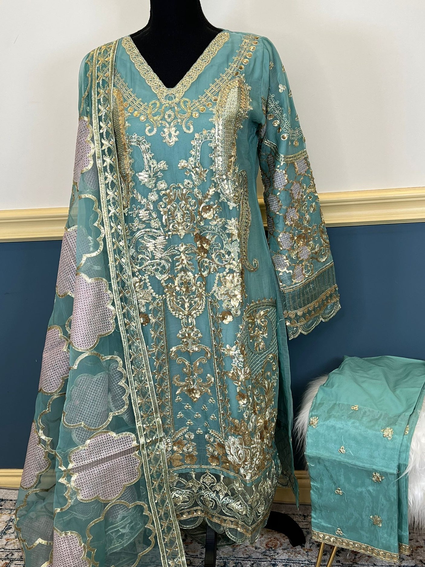 Pakistani Embroidered Party wear Ready To Ship