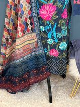 Pakistani Stitched Luxury Embroidered lawn Salwar kameez ready to ship