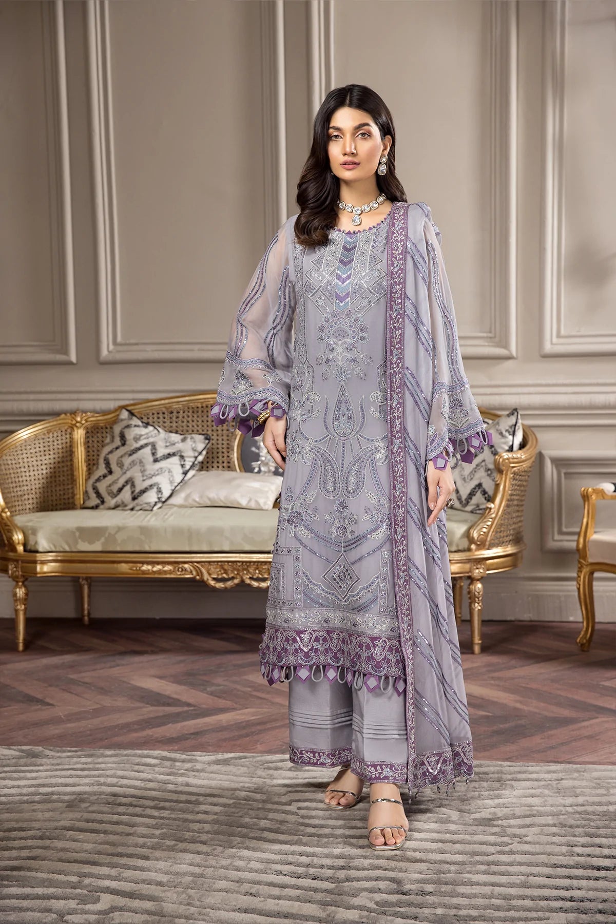 Alizeh Embroidered Chiffon Collection100% Original